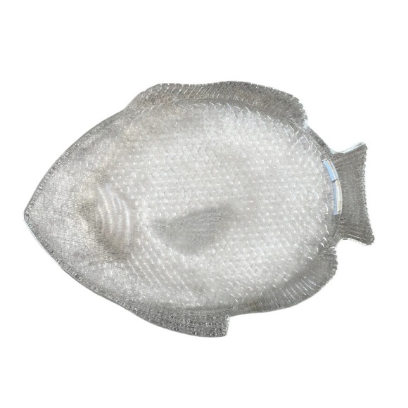 Other - Vintage Clear Glass Fish Serving Platter‎ Tray Oven Proof USA